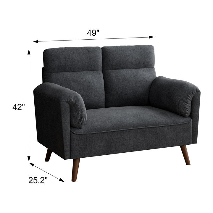 Oliver Shevella 49" Upholstered Sofa Loveseat & Reviews Wayfair